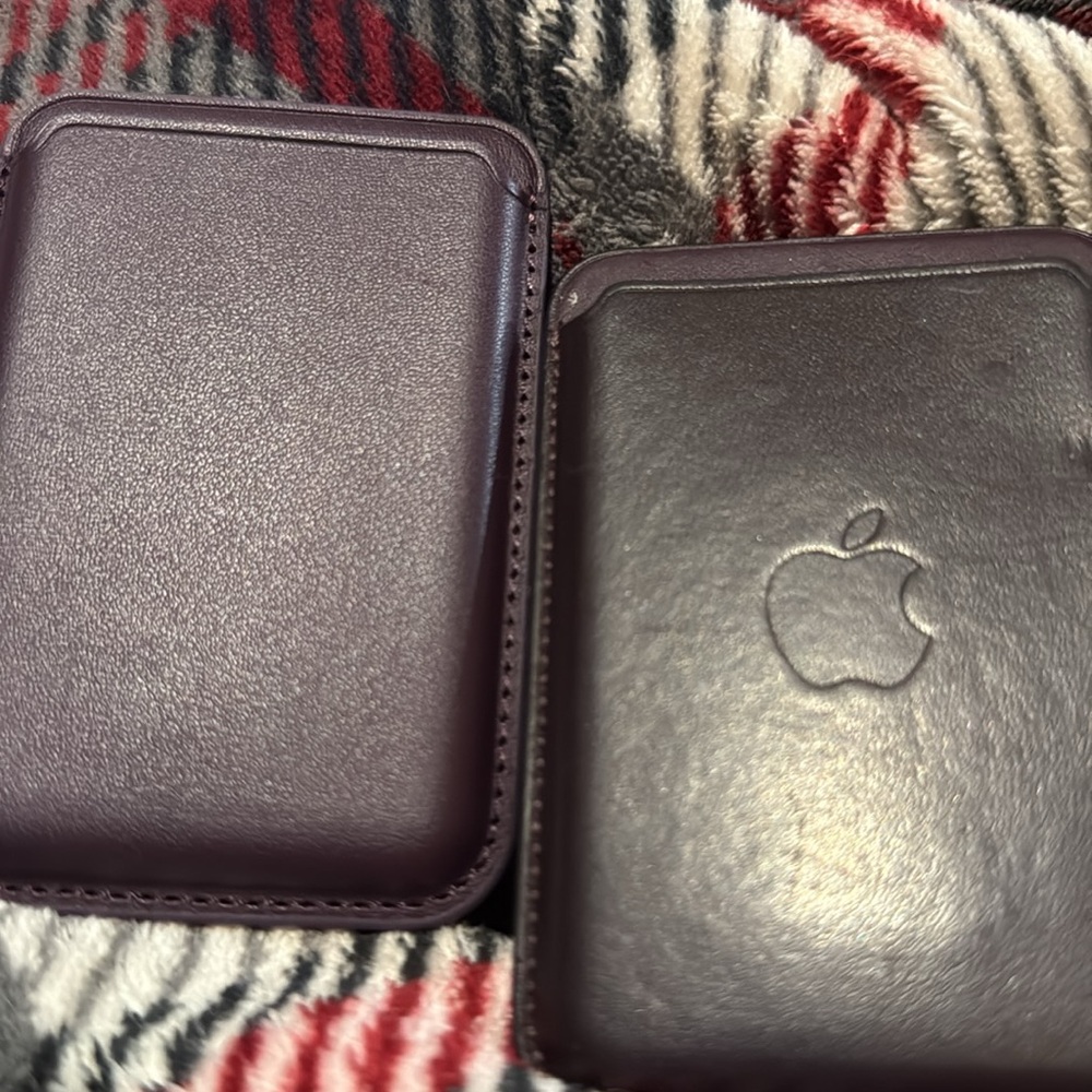 Leather iPhone 13 ProMax Case Burgundy Wine with choice of MagSafe wallet - Picture 3 of 4